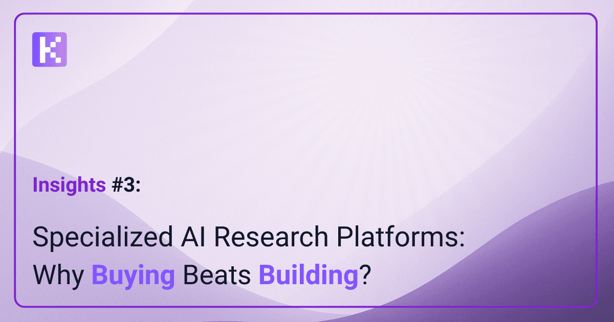 AI prototype vs production comparison showing the challenges of building vs buying specialized research platforms