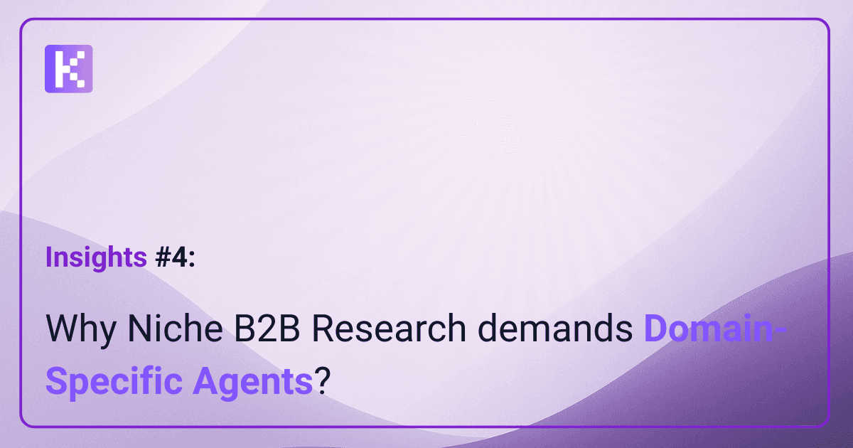 Domain-specific AI agents transforming niche B2B research with precision and context