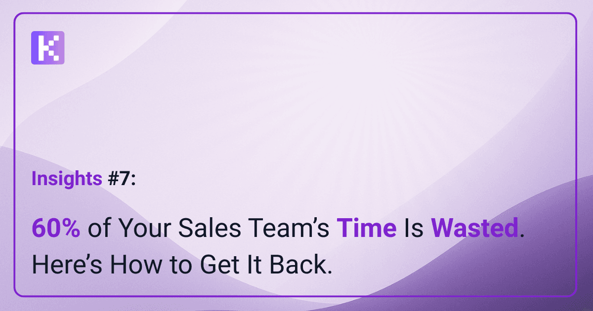 Sales team productivity optimization with AI automation showing time savings and efficiency gains